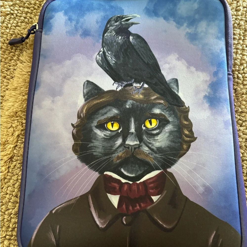 Barnes & Noble Edgar Allan Poe Purple Tablet Sleeve with Yellow Accent